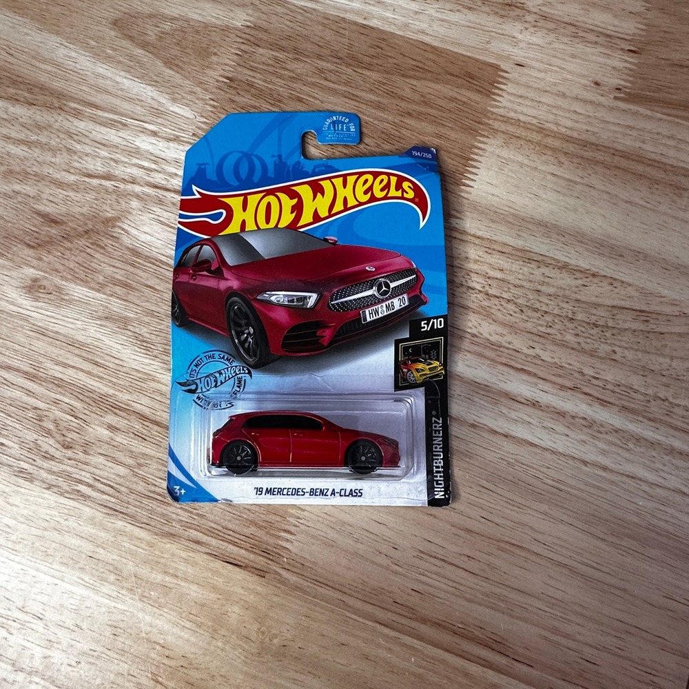 Hot Wheels 19 Mercedes-Benz A-Class Red Nightburnerz 5/10 194/250 Diecast Car